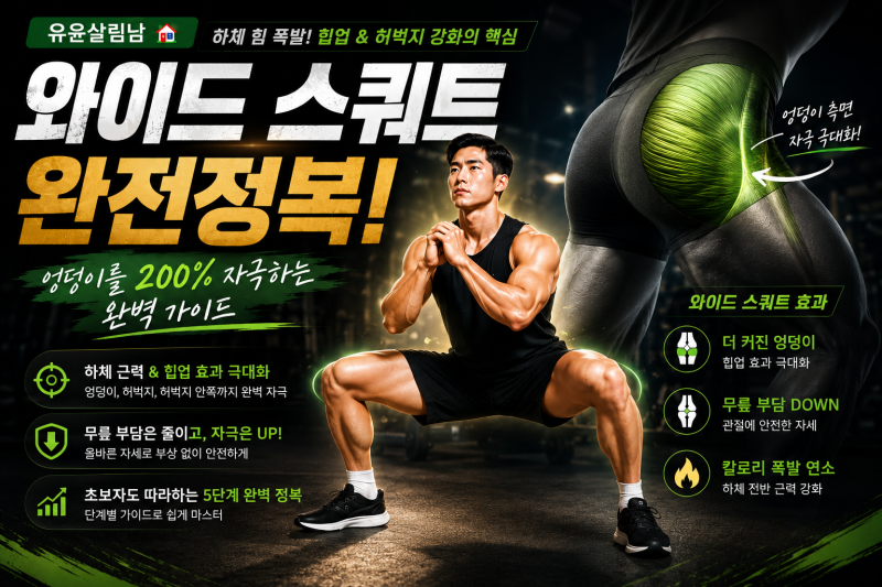 #2 와이드 스쿼트 자세 제대로 하는 방법｜엉덩이 자극 살리는 핵심 자세