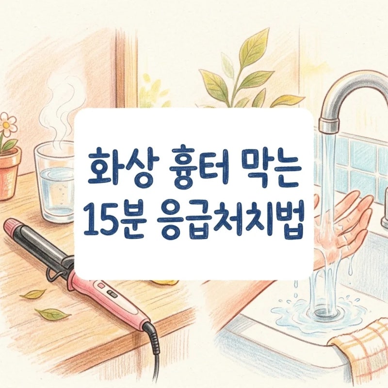 고데기나 뜨거운 물에 데였을 때 흉터 막는 1도 화상 응급처치법