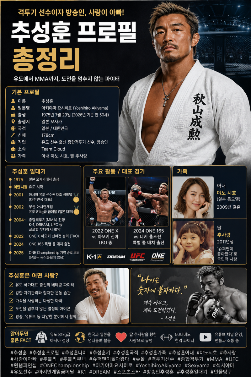 추성훈 프로필 총정리