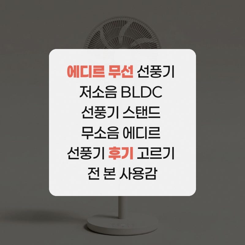 에디르 무선 선풍기 저소음 BLDC 선풍기 스탠드 무소음 에디르 선풍기 후기 고르기 전 본 사용....