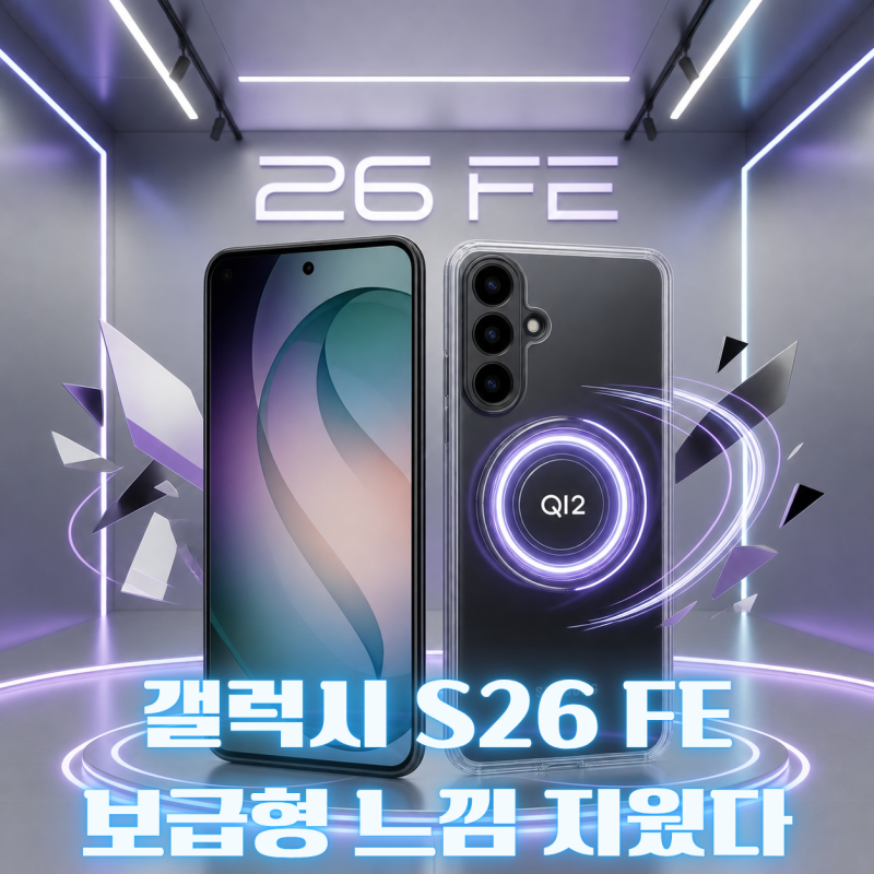 갤럭시 S26 FE 디자인 유출｜케이스 렌더·Qi2 무선충전·색상 변화 총정리