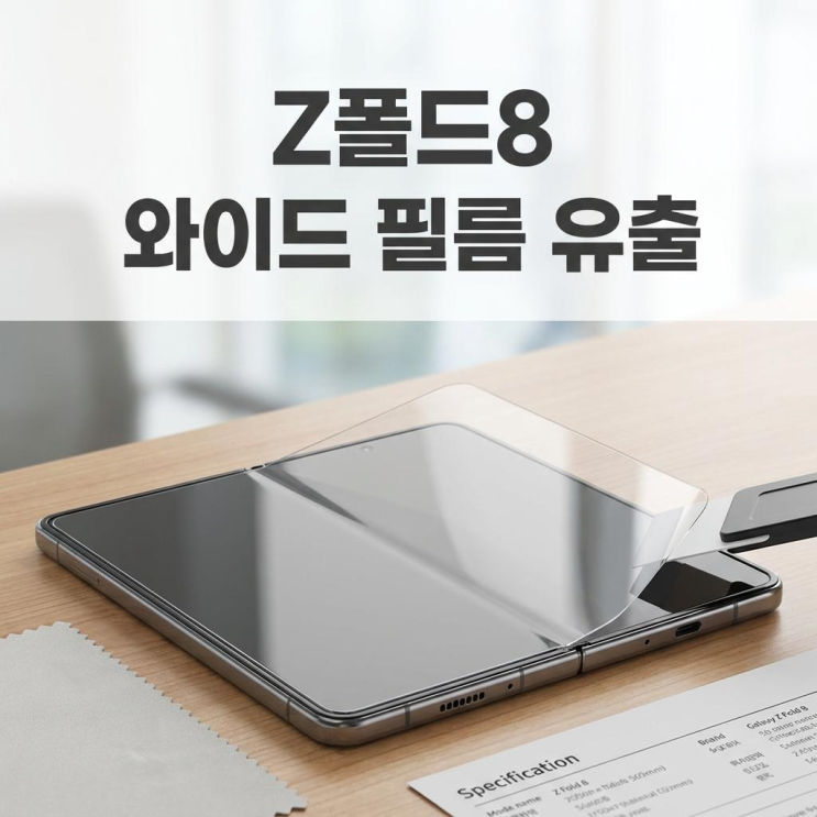  갤럭시 Z폴드8 와이드 보호필름 유출 및 사양 정리
