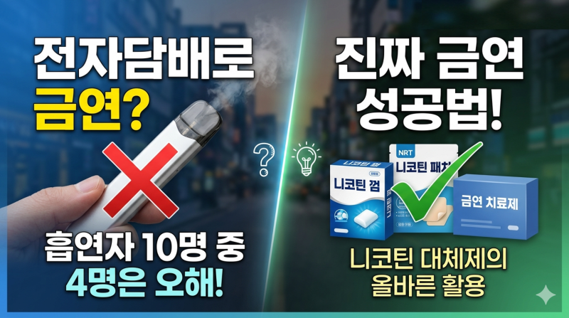 전자담배로 담배 끊기? 흡연자 10명 중 4명이 착각하고 있는 '이것'