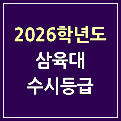 2026 삼육대 수시등급, 커트라인, 입결 | 삼육대학교 예비번호