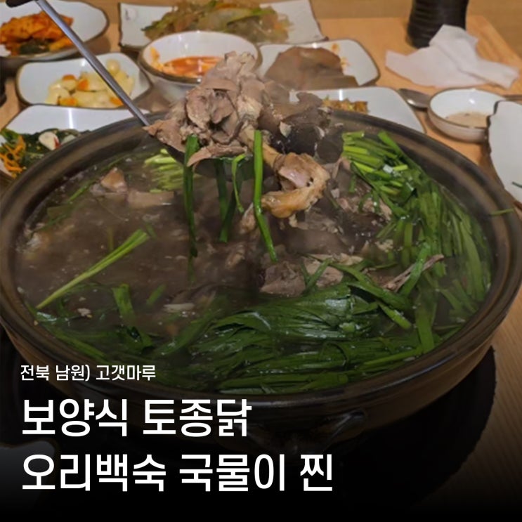  남원 고갯마루 능이백숙 맛집 | 부모님 모시고 가기 좋은 현지인 추천 백숙