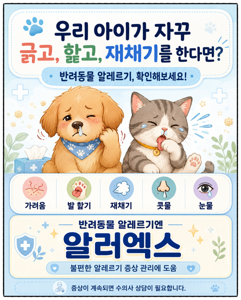 [남천동 동물약] 강아지 고양이 알러지약 알러엑스