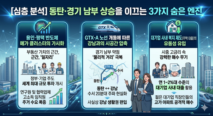  [지역 분석] 서울은 관망세인데 동탄은 대폭등? '반도체 벨트'와 대기업 복지가 만든 독주