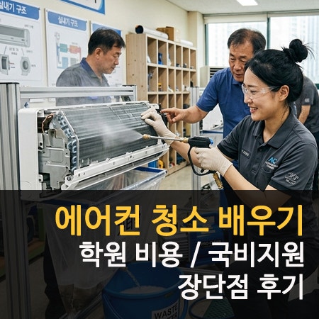 에어컨 청소 배우기 학원 비용 및 현실적인 장단점 후기