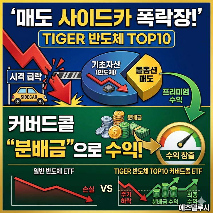  TIGER반도체TOP10 커버드콜ETF, 매도사이드카에도 수익 난 이유