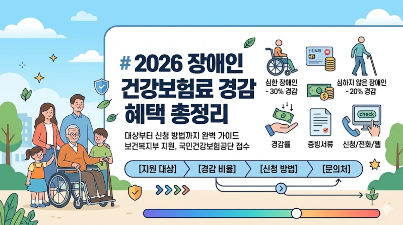 2026년 장애인 건강보험료 경감 혜택 총정리: 대상부터 신청 방법까지