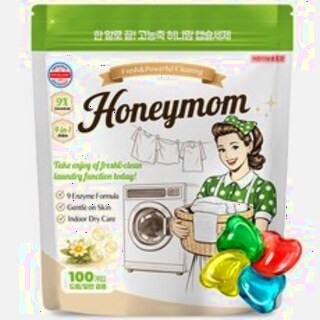  허니맘 캡슐세제 16g x 100개 - 양재동꽃시장향 드럼 일반 겸용