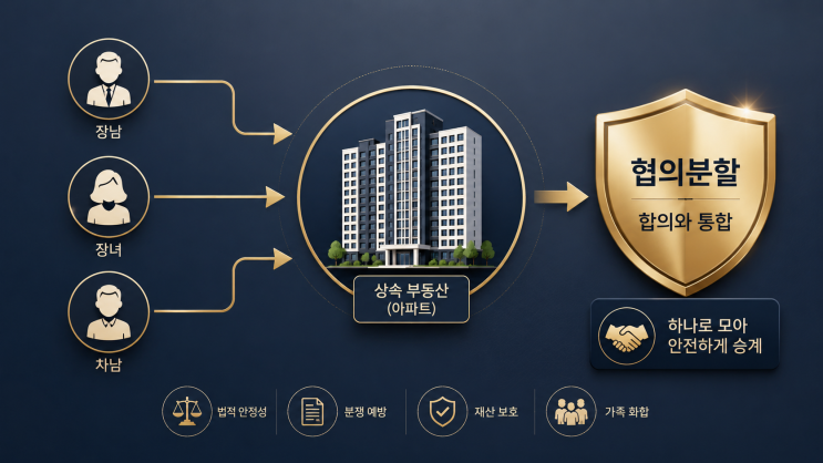  [인천 미추홀구 주안동 법무사] 부모님 사후 아파트 상속등기, 협의분할과 법정지분의 차이점과 실무 핵심 가이드