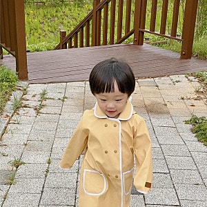 두돌 아기 우비 추천 노르디코 킨더 우비 베이지 착용 후기 (M 사이즈 팁)
