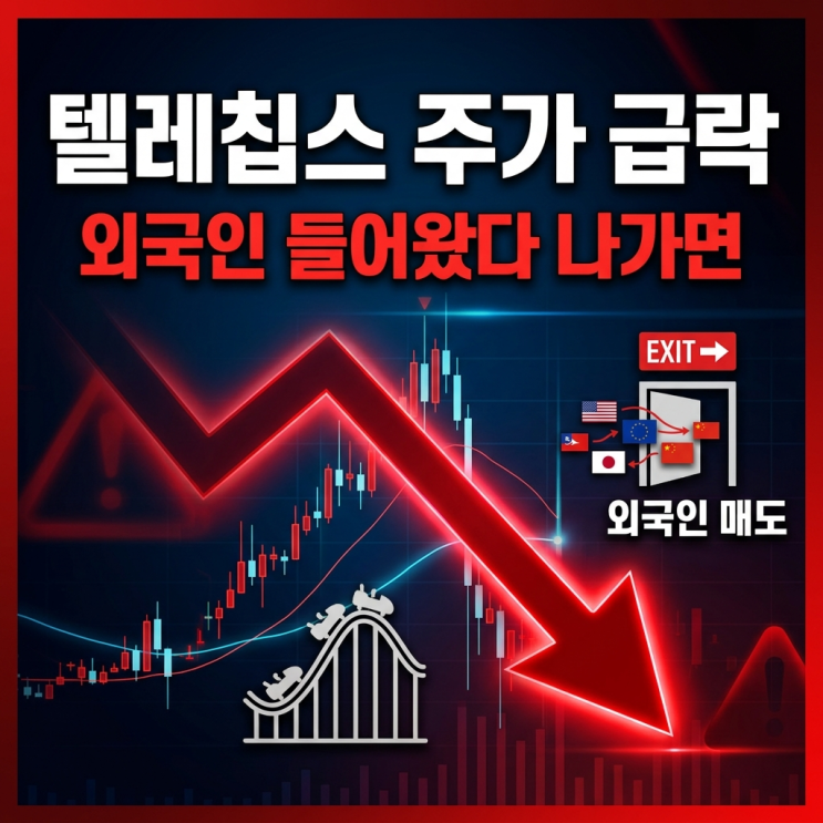  텔레칩스 주가 전망과 급락 이유, 외국인 들어왔다 나가면 소형주는 왜 이렇게 출렁이나?
