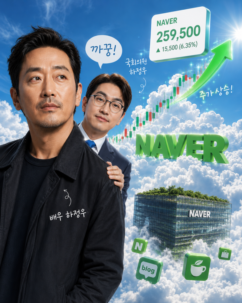 하정우 난타전 터진 날, 네이버 주가가 폭등한 진짜 이유