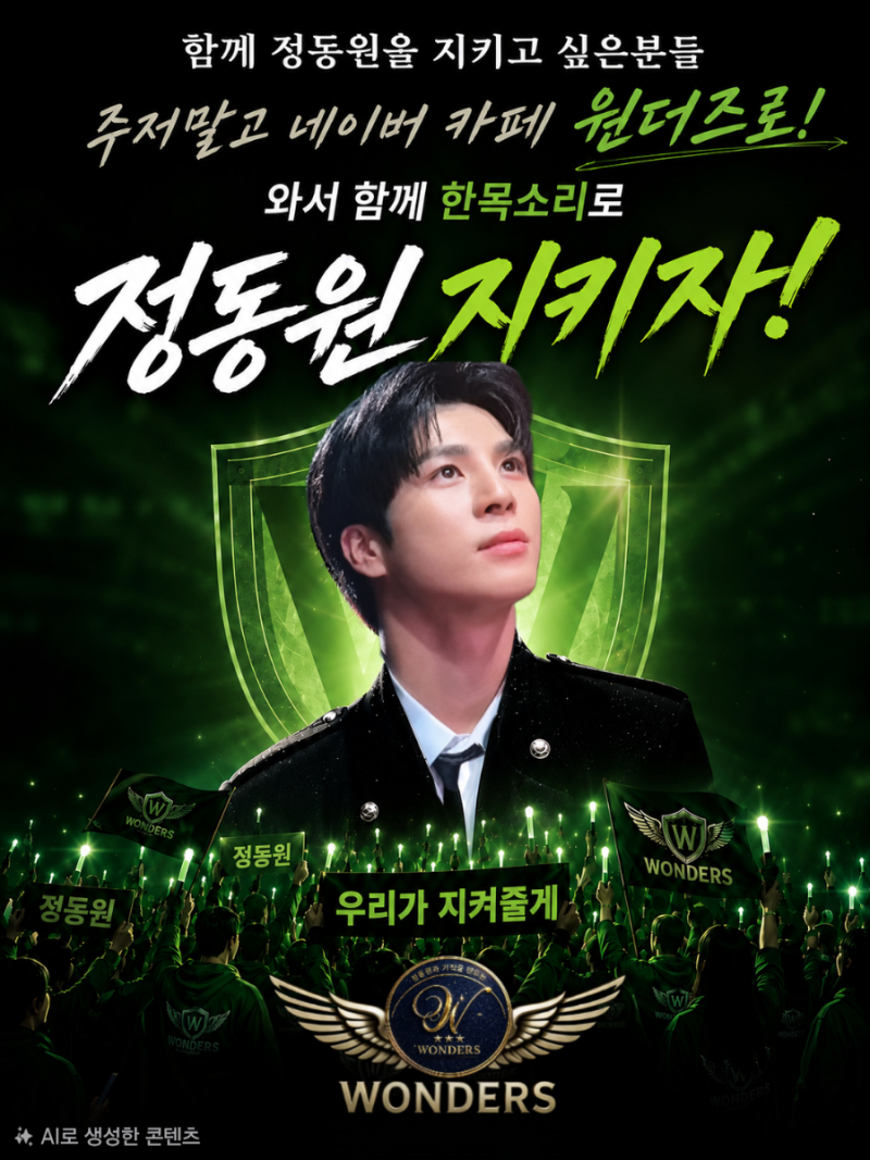 가수 정동원의 네이버 팬카페이자 든든한 지원군, '원더즈(Wonderz)'를 소개합니다.