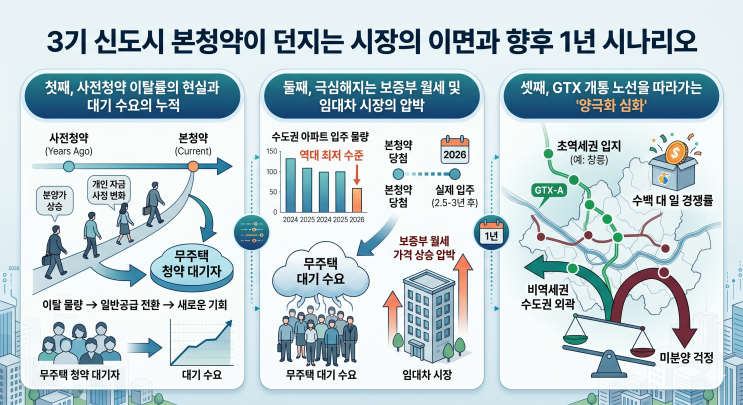  [2026 공급 절벽의 실체] 3기 신도시 본청약 돌입, 국평 7억 대 창릉·왕숙이 던진 무주택자 생존 시그널