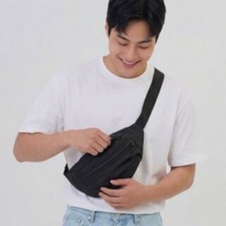  해피블루 힙색 크로스백 슬링백 - 데일리 포켓 필수템