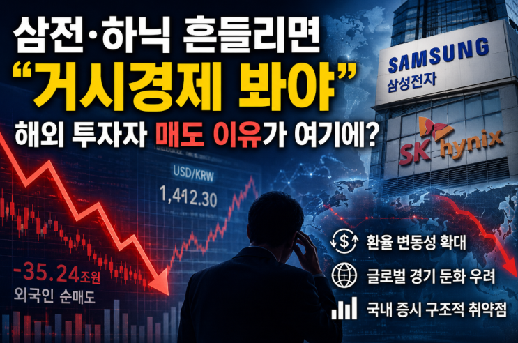  "삼전 하닉 흔들리면 거시경제 봐야"...해외 투자자 매도 이유가 여기에?