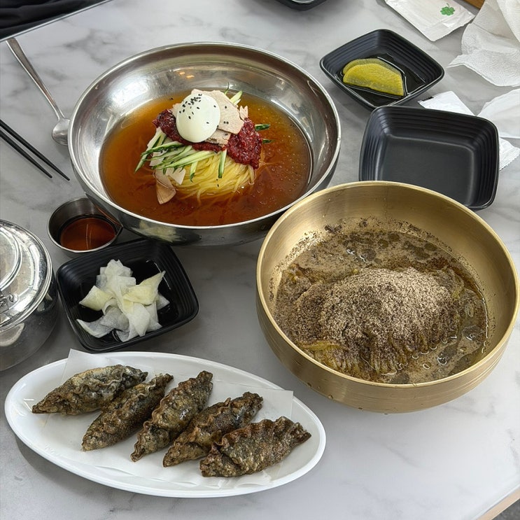  경주 밀면 맛집 황남밀면ㅣ더운 주말 황리단길 핫플, 들깨밀면 후기
