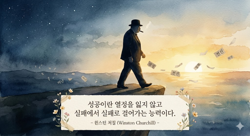 동기부여 명언 | 무기력하고 포기하고 싶을 때 힘이 되는 윈스턴 처칠 명언 한마디