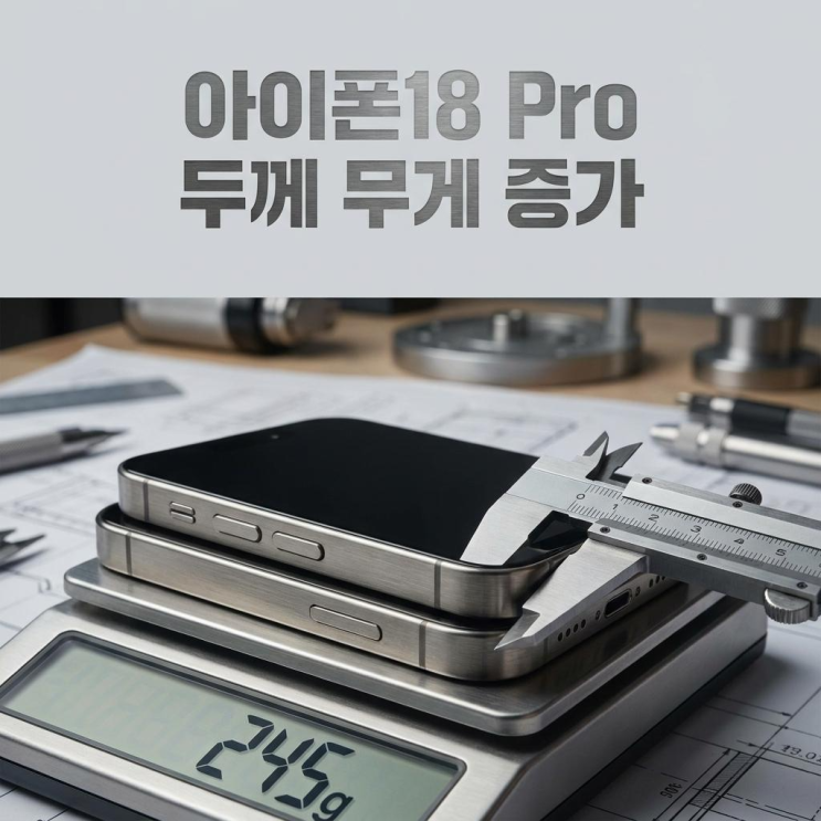  아이폰18 프로 무게 두께 증가 유출 대용량 배터리 사양 정리