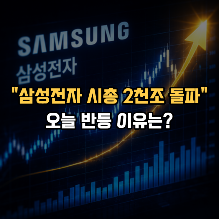 "삼성전자 시총 2천조 돌파" 오늘 반등 이유는?