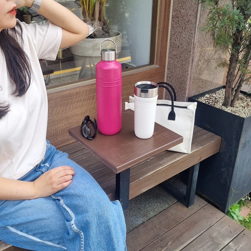 르크루제 온더고 컬렉션 텀블러 추천 신규 컬러 베리 코튼 후기