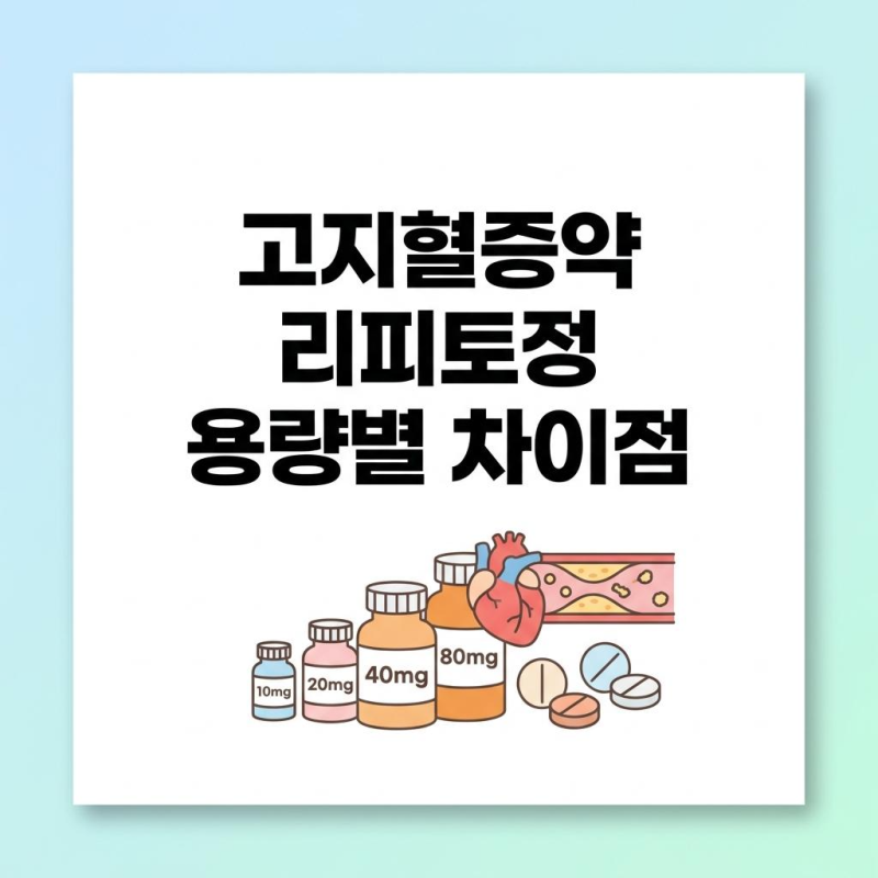 리피토정 용량별 차이점, 근육통 부작용 예방법