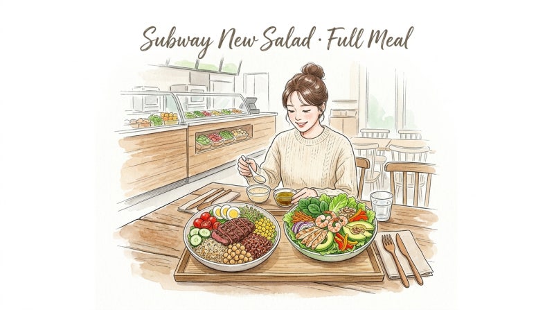 6월 서브웨이 신메뉴: 4대 곡물 들어간 '그레인 믹스 샐러드' 종류와 추천 조합
