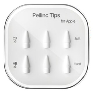 Peilinc 정품 애플펜슬 펜촉 1/2세대 호환 2B HB 6개입 - 필기부터 드로잉까지 완벽 대응