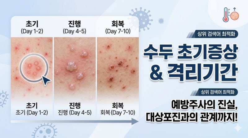 수두 초기증상 및 전염 시기, 예방접종 맞아도 걸릴까? + 성인 수두가 더 위험한 이유