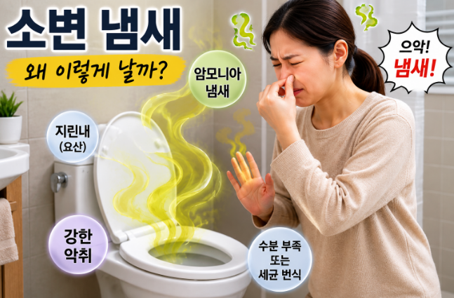 소변에서 냄새가 나는 이유 (암모니아 냄새, 계란 냄새, 시큼한 냄새)