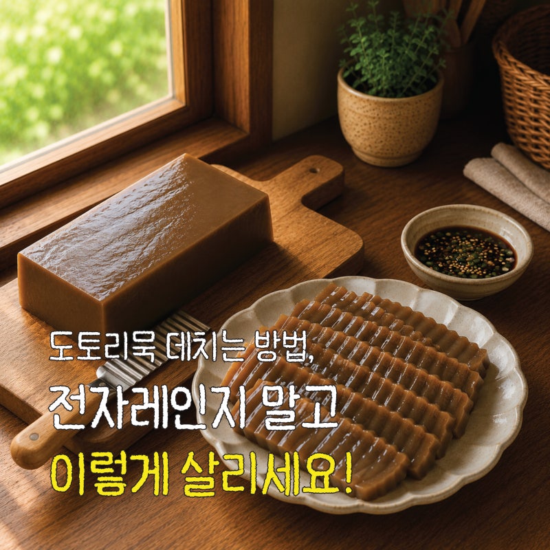 도토리묵 보관법, 이렇게 해야 안 딱딱해집니다 (데치기·성분·다이어트 효능)