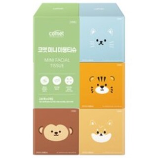 코멧 미니 미용티슈 6팩 230매 - 휴대용 사이즈로 완성하는 간편 스킨케어
