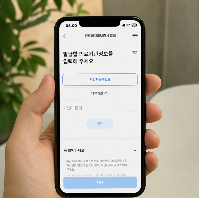 삼성화재 진료비지급보증서 발급 신청 방법글로 이동