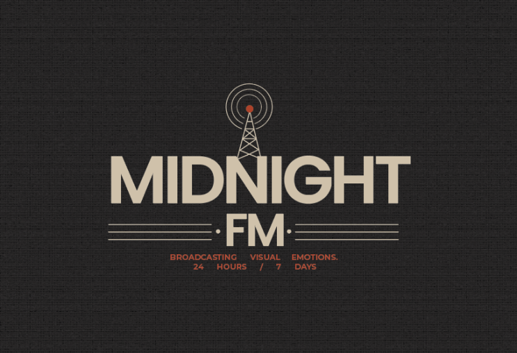  레트로 라디오 무드의 브랜드 디자인, MIDNIGHT FM