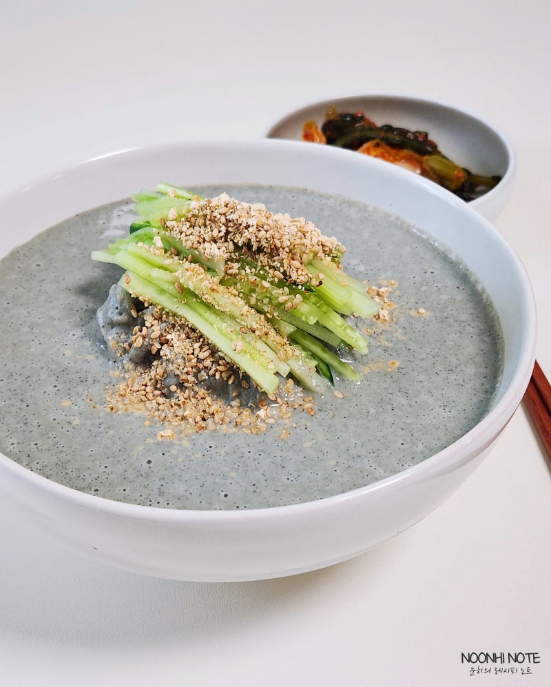 서리태 콩국수 만들기 소면 삶는 시간 서리태 콩물 콩국물 레시피