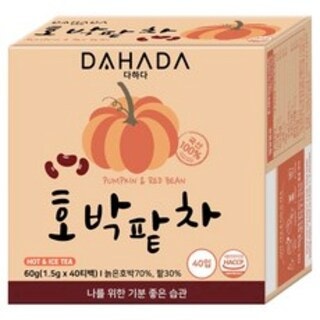  다하다 호박팥차 1.5g 40티백 - 건강한 한 잔의 균형