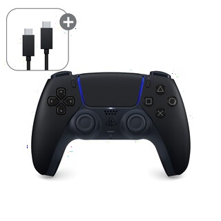 [PS5] 듀얼센스 무선 컨트롤러 미드나이트 블랙 + PC용 USB 케이블