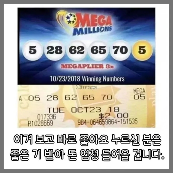  1조8천억 복권 실물