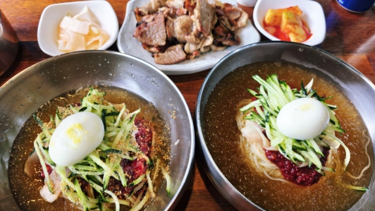  [안락동]여름마다 생각나는 온천천 맛집 '온천천 고기주는 밀면'