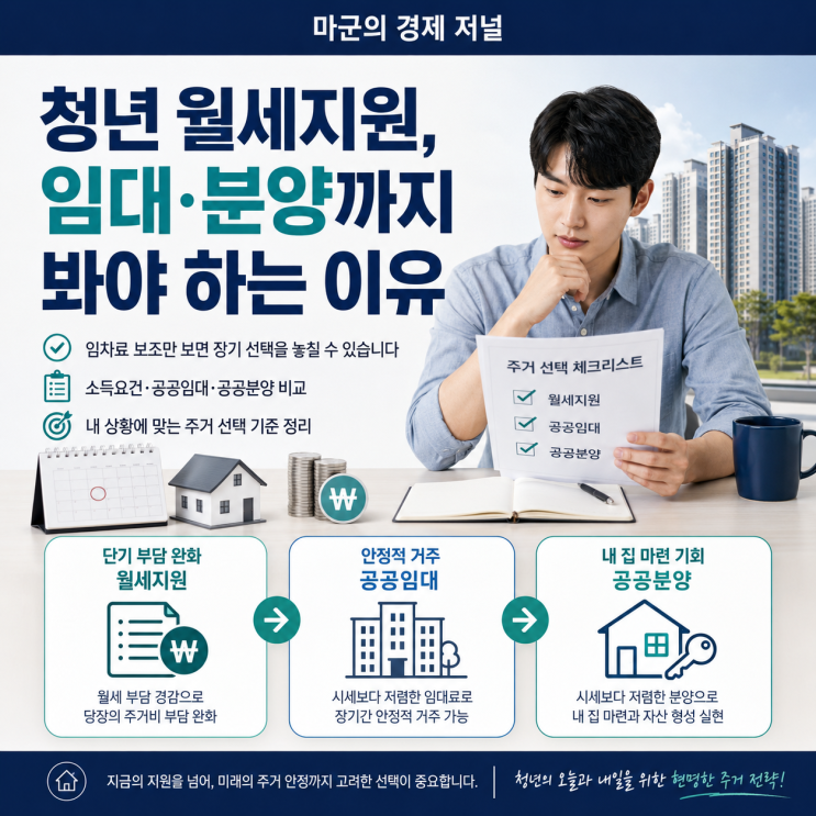 청년 월세지원, 임대·분양까지 봐야 하는 이유