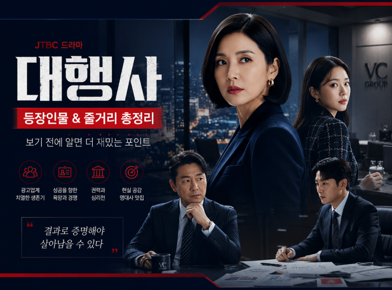 대행사 등장인물 총정리｜고아인·최창수·강한나 관계도 한눈에 보기