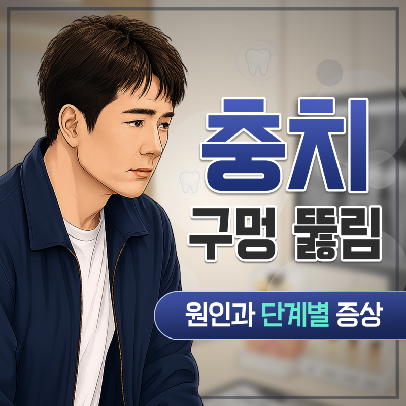 앞니 충치 구멍 왜 생길까? 치아에 구멍 뚫림 이유와 치료 기준