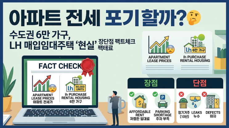  용인 수지 전세가 보고 놀란 가슴, LH 매입임대 6만호 공급 조건 팩트체크