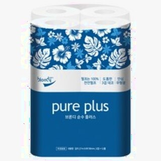  브론디 순수플러스 천연펄프 3겹 고급롤화장지 - 부드러움과 내구성을 모두 잡은 선택