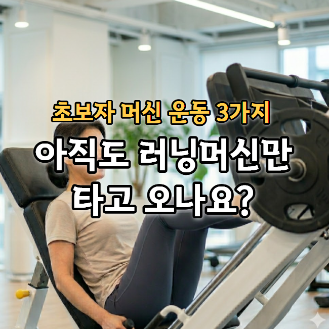  헬스장 러닝머신만 타고 오나요? 초보자 머신 운동 3가지 추천