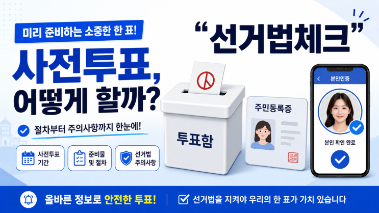  사전투표 전 꼭 보는 선거법 체크리스트