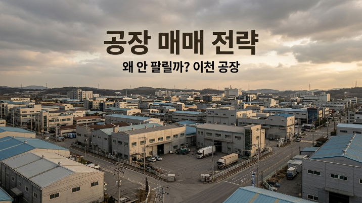  이천공장 매도전략!요즘 공장 매도가 어려운 진짜 이유와 현실적인 대응 방법